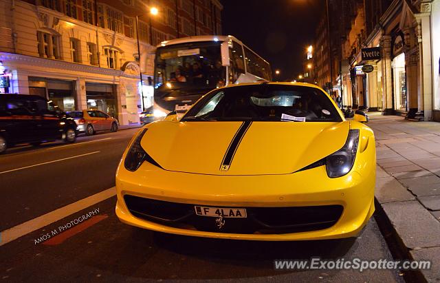 Ferrari 458 Italia spotted in London, United Kingdom