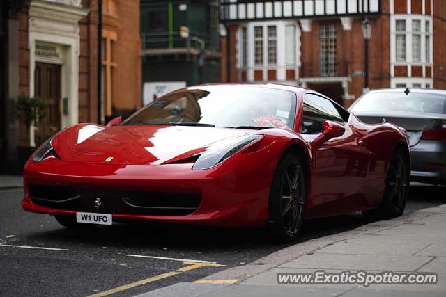 Ferrari 458 Italia spotted in London, United Kingdom