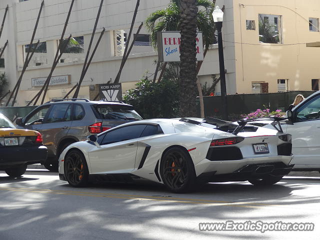 Lamborghini Aventador spotted in Miami, Florida