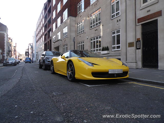 Ferrari 458 Italia spotted in London, United Kingdom