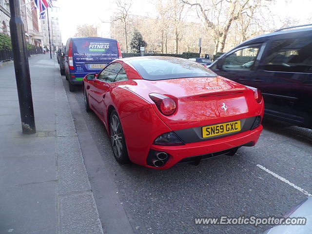 Ferrari California spotted in London, United Kingdom