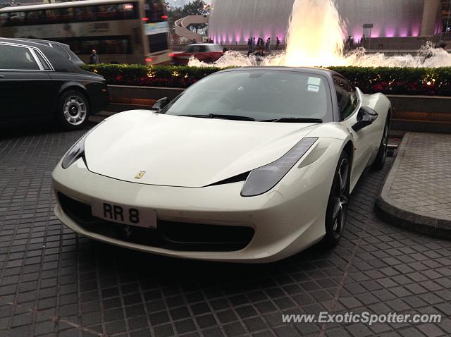 Ferrari 458 Italia spotted in Hong Kong, China