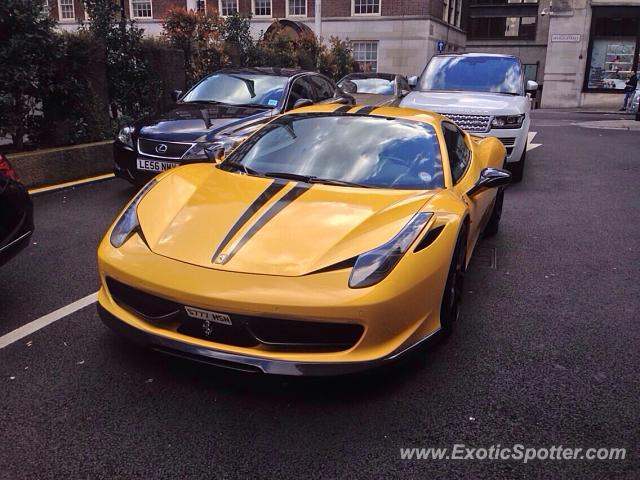 Ferrari 458 Italia spotted in London, United Kingdom