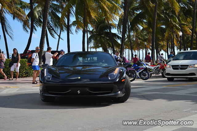 Ferrari 458 Italia spotted in Miami Beach, Florida