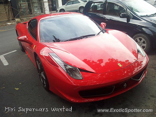 Ferrari 458 Italia spotted in Miri,Sarawak, Malaysia