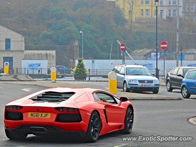 Lamborghini Aventador spotted in Douglas, United Kingdom