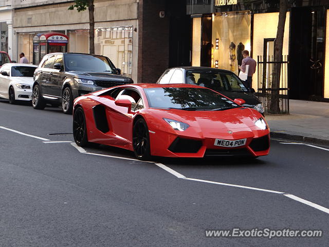 Lamborghini Aventador spotted in London, United Kingdom