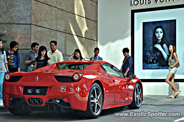 Ferrari 458 Italia spotted in Bukit Bintang KL, Malaysia