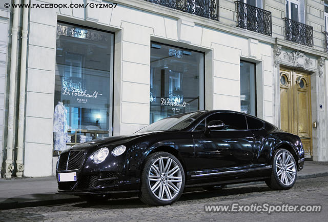 Bentley Continental spotted in Paris, France