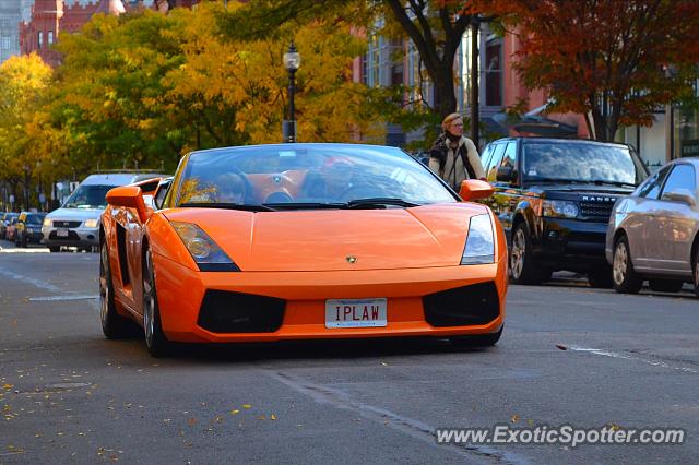 Lamborghini Gallardo spotted in Boston, Massachusetts