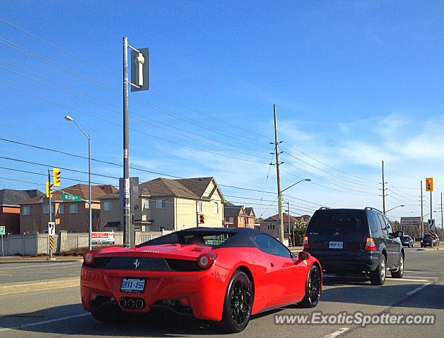 Ferrari 458 Italia spotted in Woodbridge, Canada