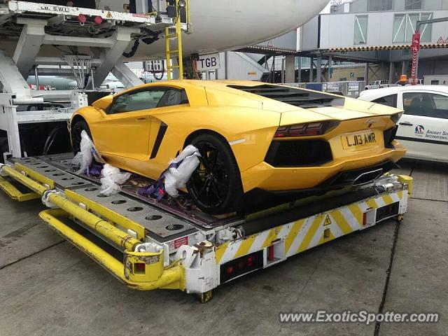 Lamborghini Aventador spotted in Heathrow, United Kingdom