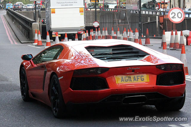 Lamborghini Aventador spotted in London, United Kingdom