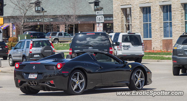 Ferrari 458 Italia spotted in Mequon, Wisconsin