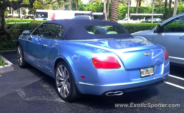 Bentley Continental spotted in Miami Beach, Florida