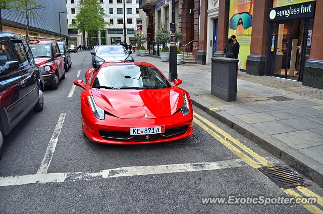 Ferrari 458 Italia spotted in London, United Kingdom