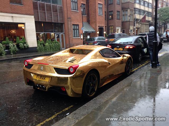 Ferrari 458 Italia spotted in London, United Kingdom