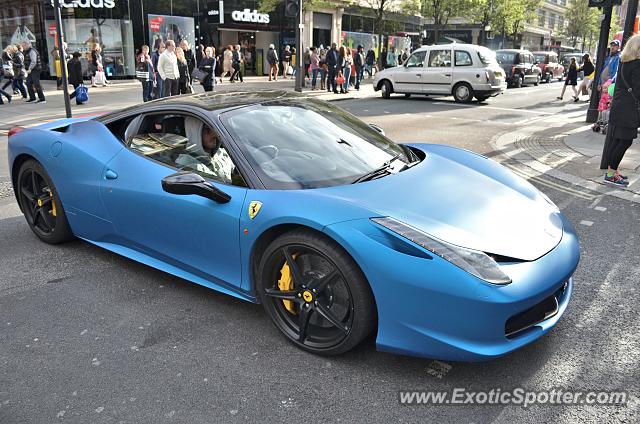 Ferrari 458 Italia spotted in London, United Kingdom