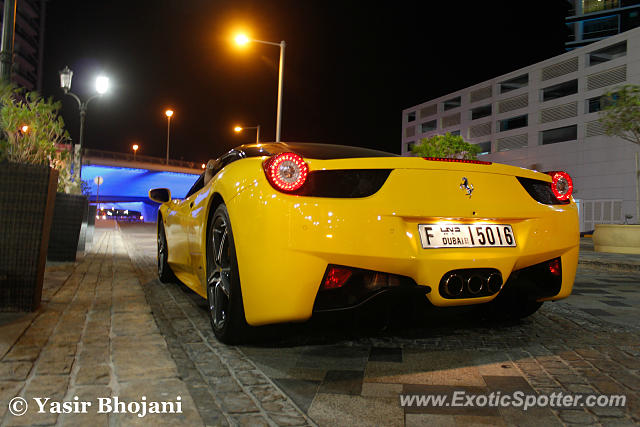 Ferrari 458 Italia spotted in Dubai, United Arab Emirates