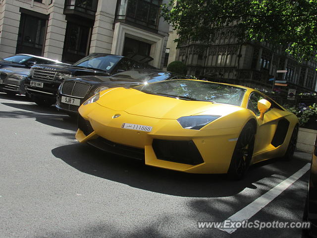 Lamborghini Aventador spotted in London, United Kingdom