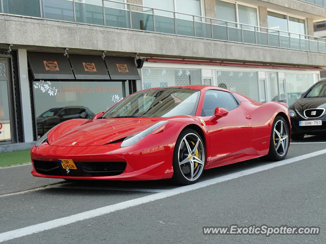 Ferrari 458 Italia spotted in Knokke-Heist, Belgium