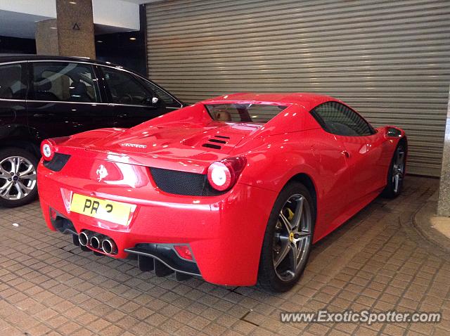 Ferrari 458 Italia spotted in Hong Kong, China