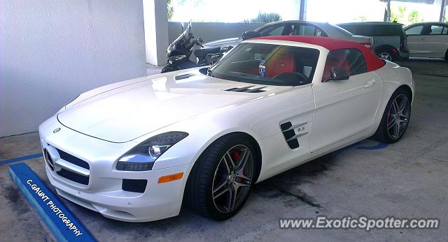 Mercedes SLS AMG spotted in Miami Beach, Florida