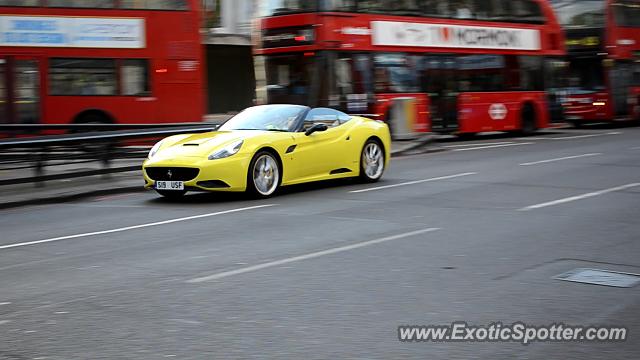 Ferrari California spotted in London, United Kingdom