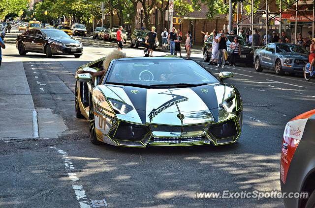 Lamborghini Aventador spotted in Mannhattan, New York