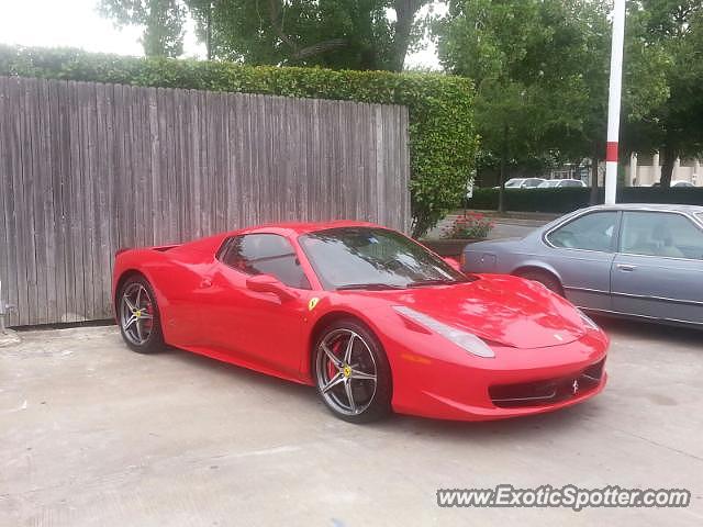 Ferrari 458 Italia spotted in Dallas, Texas