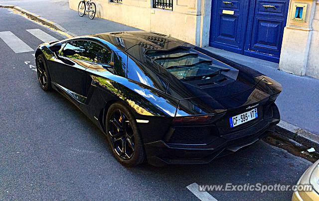 Lamborghini Aventador spotted in Paris, France