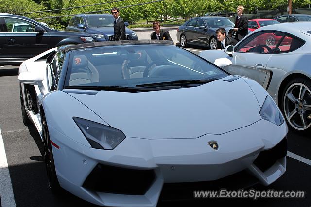 Lamborghini Aventador spotted in Greenwich, Connecticut