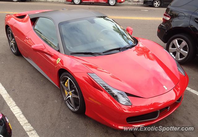 Ferrari 458 Italia spotted in La Jolla, California