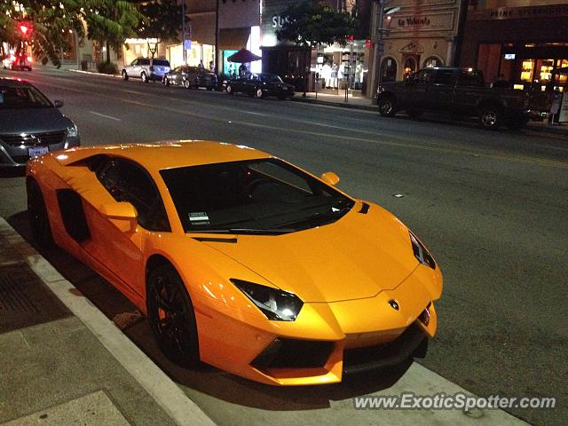 Lamborghini Aventador spotted in Beverly Hills, California