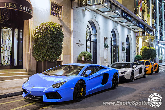 Lamborghini Aventador spotted in Paris, France