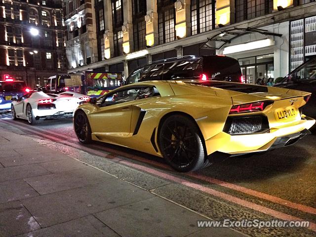 Lamborghini Aventador spotted in London, United Kingdom