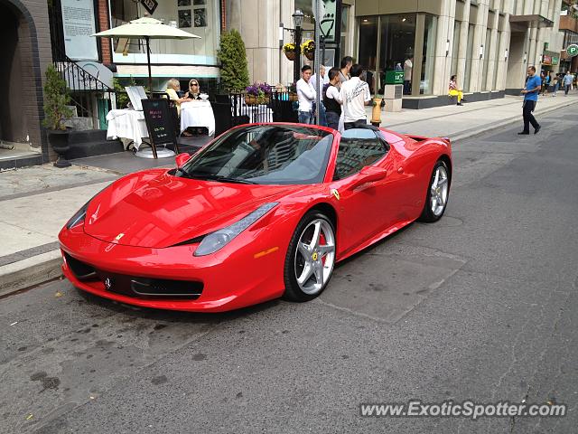 Ferrari 458 Italia spotted in Toronto, Canada