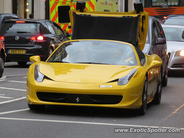 Ferrari 458 Italia spotted in London, United Kingdom