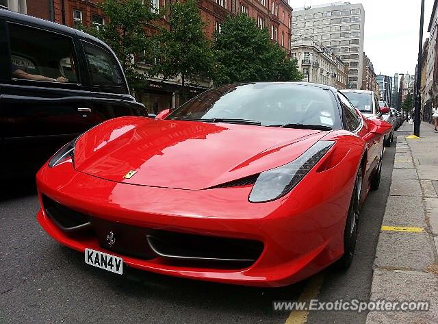 Ferrari 458 Italia spotted in London, United Kingdom