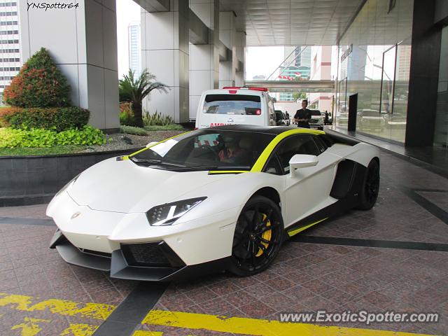 Lamborghini Aventador spotted in Jakarta, Indonesia