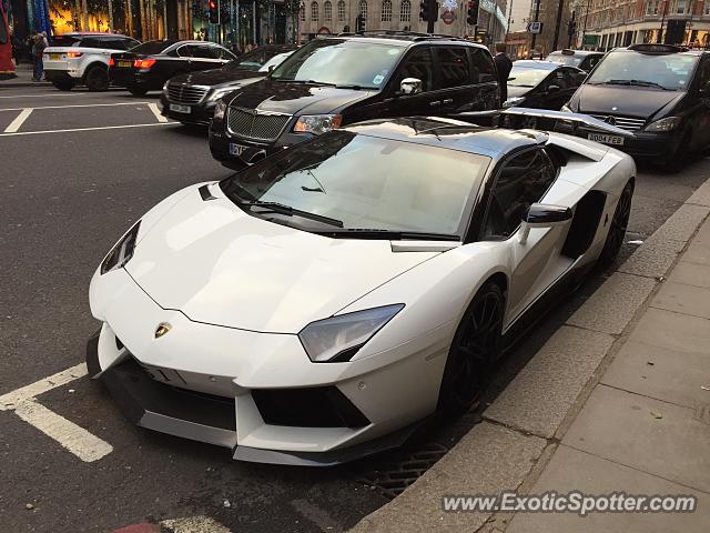 Lamborghini Aventador spotted in London, United Kingdom