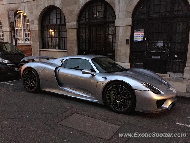 Porsche 918 Spyder spotted in London, United Kingdom