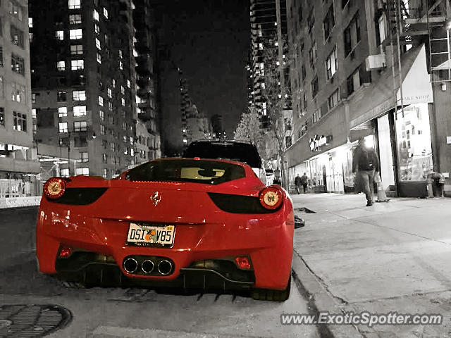 Ferrari 458 Italia spotted in Manhattan, New York