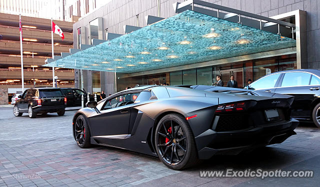 Lamborghini Aventador spotted in Toronto, Ontario, Canada