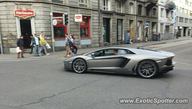 Lamborghini Aventador spotted in Zurich, Switzerland