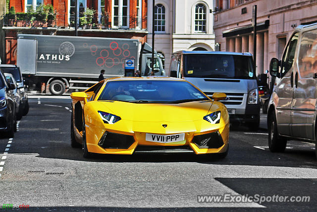 Lamborghini Aventador spotted in London, United Kingdom