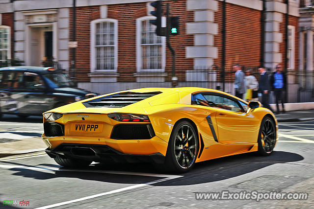 Lamborghini Aventador spotted in London, United Kingdom