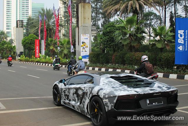 Lamborghini Aventador spotted in Jakarta, Indonesia