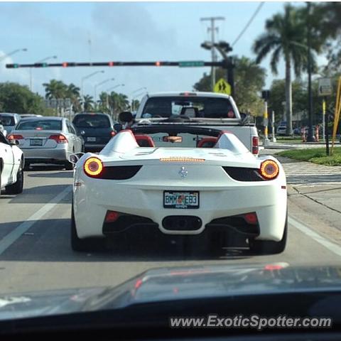 Ferrari 458 Italia spotted in Fort Lauderdale, Florida