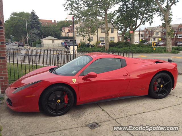 Ferrari 458 Italia spotted in Brooklyn, New York